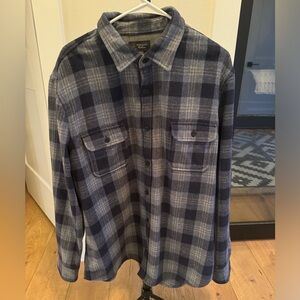 Wallin & Bros Wool Flannel XL Navy/Light Blue
